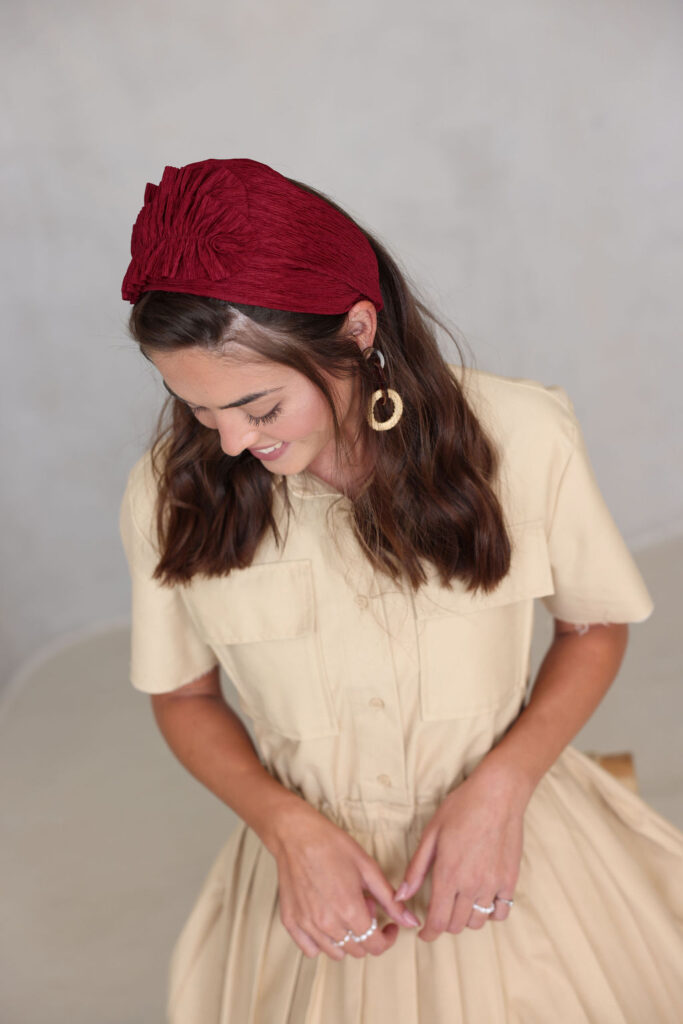 סרט לשיער – 'קרפ' – בורדו (1)