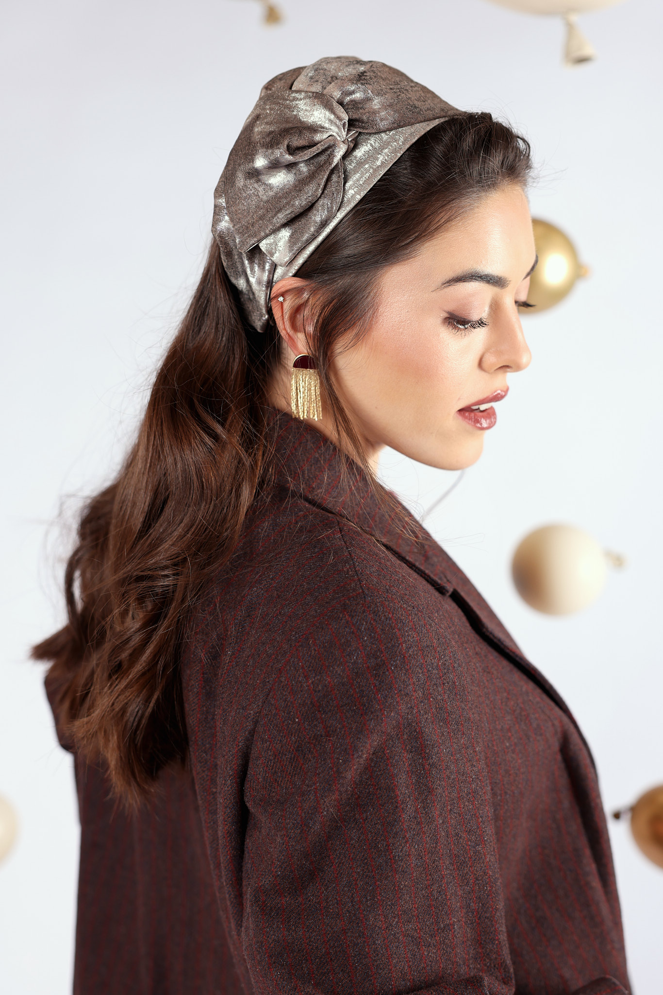 סרט לשיער – 'אומברה' – חום כסף (3)