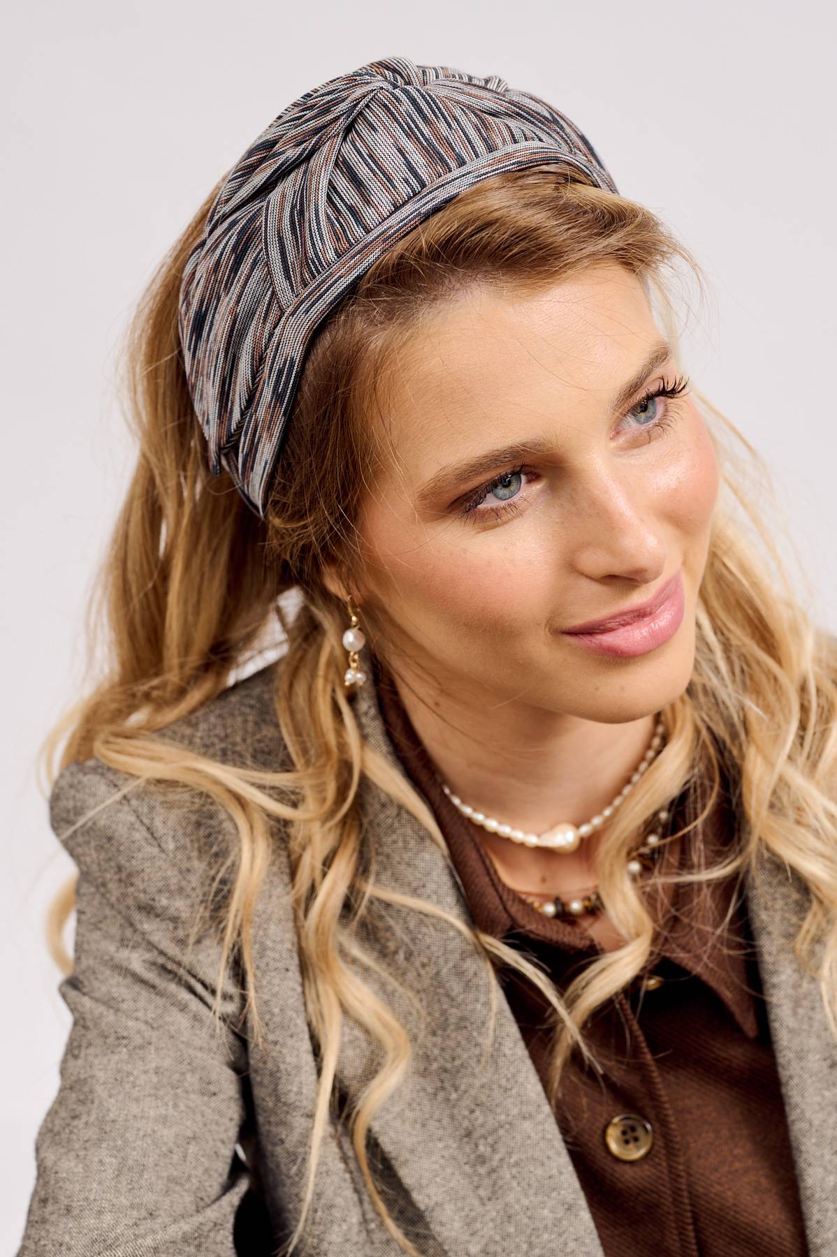 סרט לשיער – 'אספרסו' – חום אפור (3)