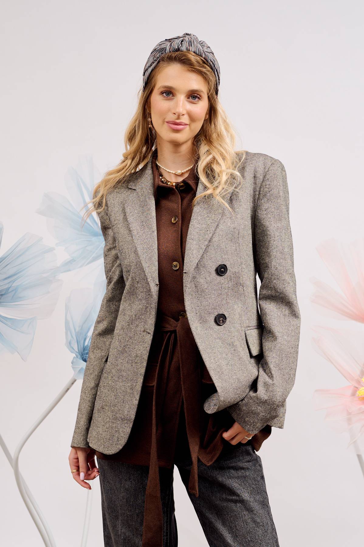 קשת לשיער – 'אספרסו' – חום אפור (1)