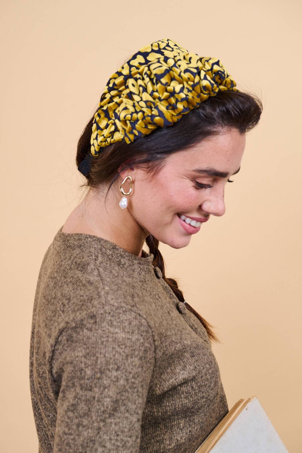 סרט לשיער - 'רוזלין' - חרדל