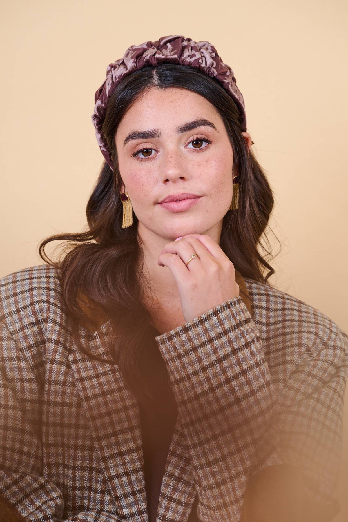 קשת לשיער - 'רוזלין' - חום