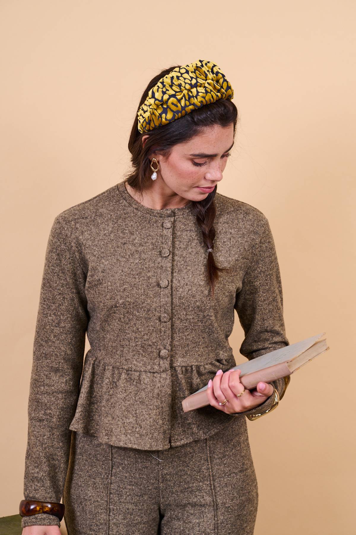 קשת לשיער - 'רוזלין' - חרדל