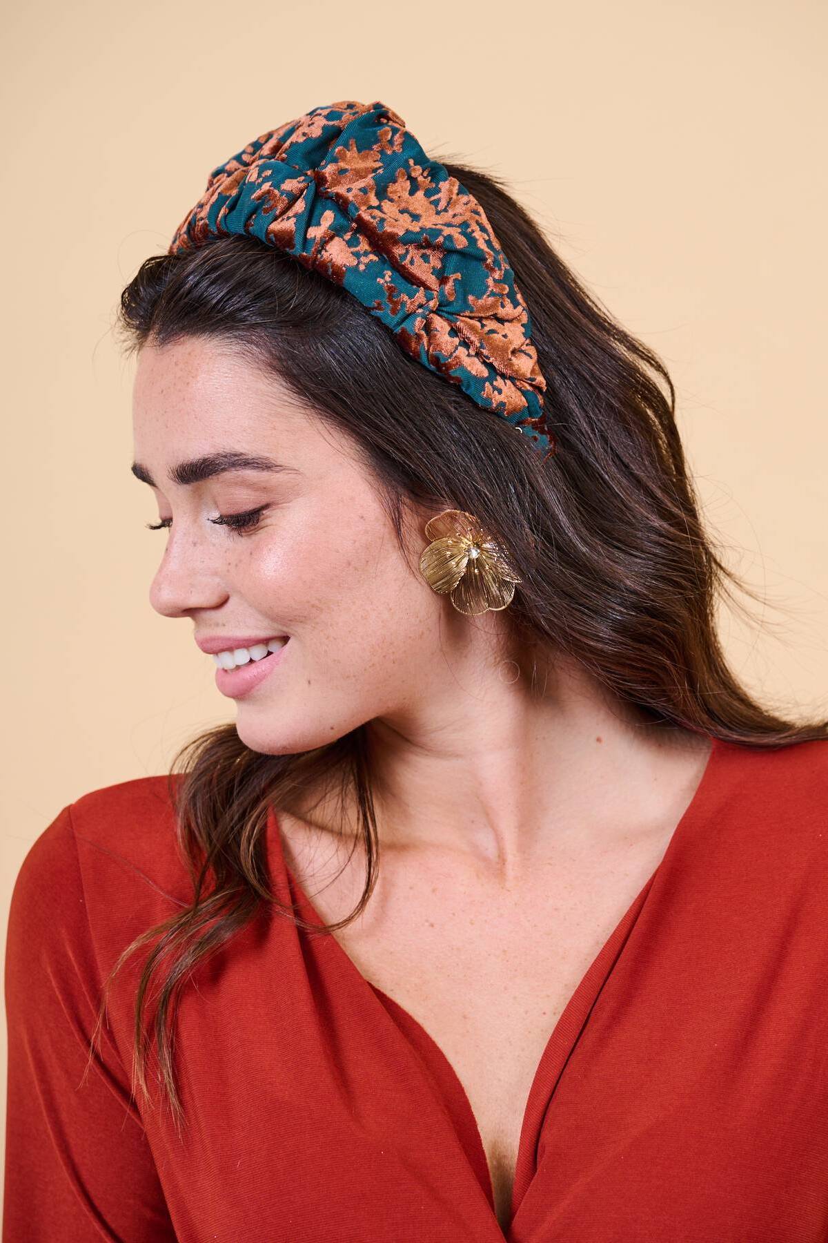 קשת לשיער - 'רוזלין' - קרמל