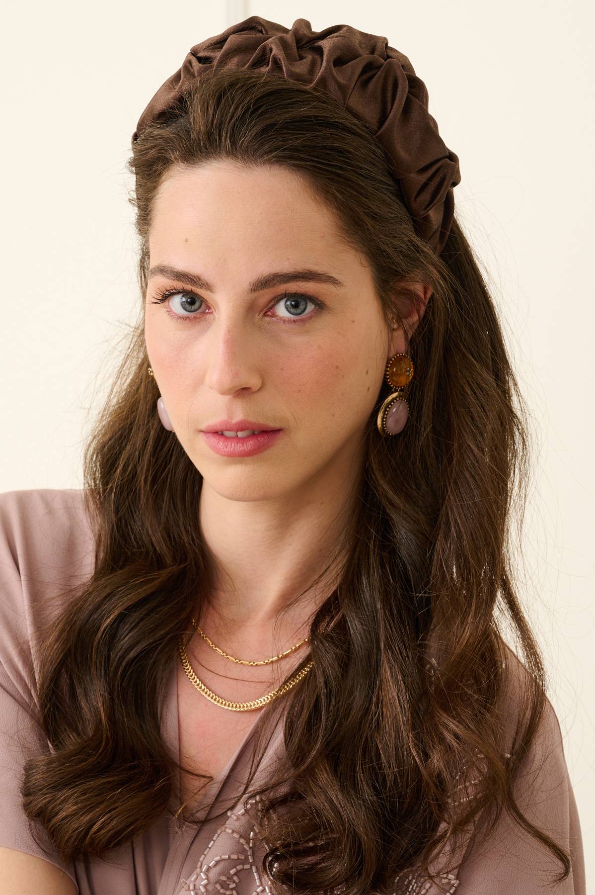 קשת לשיער - 'אוסקר' - חום שוקולד- M