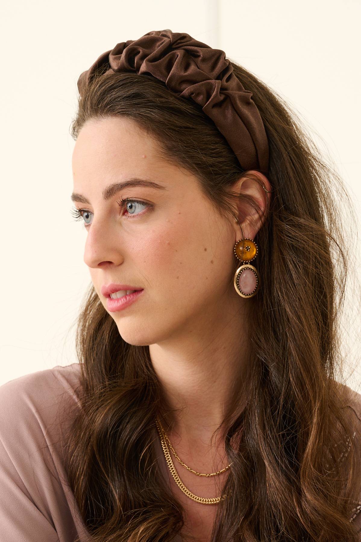 קשת לשיער - 'אוסקר' - חום שוקולד- S