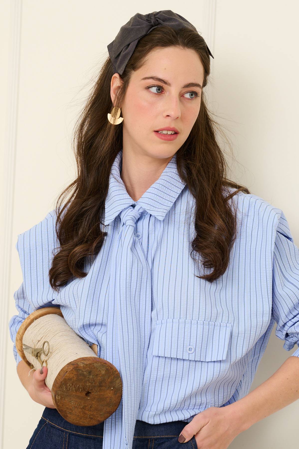 קשת לשיער -  'סיטי' - אפור